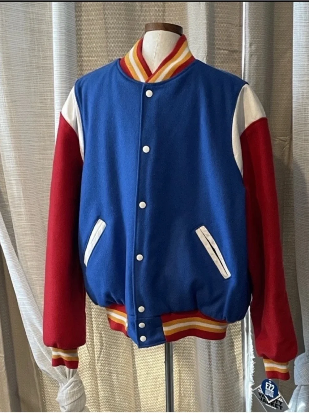 vintage Holloway bomber varsity jacket NWT bold colors Men’s Size XL